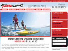 Tablet Screenshot of paddlesurfing.com.au